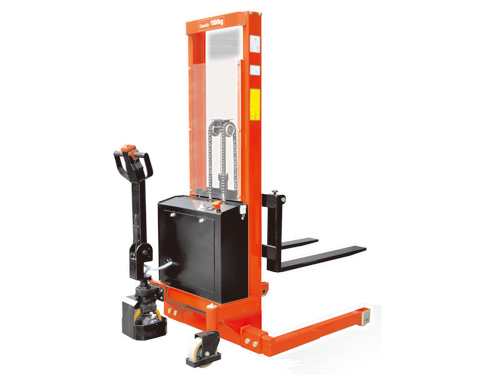 寬腿式可調(diào)貨叉簡易型全電動堆高機(jī)1